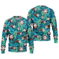 Playful Opossums Among Tropical Leaves Hawaiian Golf Polo, Golf Tops For Men, Golfing Apparel