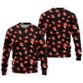 Sassy Red Lips Golf Shirt, Funny Valentine Pattern Design, Men's Golf Polo