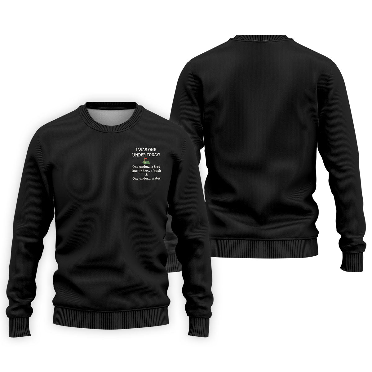I Was One Under Today Black Golf Shirt, Funny Golf Shirt, Golf Shirts For Men, Polo Shirts For Men