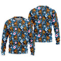 Tropical Bigfoot Burger Party Pattern Hawaiian Golf Polo, Golf Tops For Men, Golfing Apparel