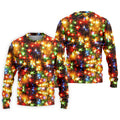 Colorful Christmas Lights Men's Golf Polo Shirts, Christmas Golf Shirt, Golf Gift For Men, Polo Shirts For Men