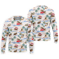 Beach Vacation Shih Tzu Print Hawaiian Golf Polo, Golf Tops For Men, Golfing Apparel