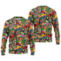 Hawaiian Tiki Tropical Floral Golf Shirts For Men, Polo Shirts For Men, Golfing Apparel