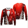 Snow Pine Tree Black And Red Christmas Men's Golf Polo Shirts, Christmas Golf Shirt, Golf Gift For Men