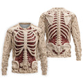Knitted Skeleton Sequin Halloween Polo Shirt, Mens Golf Polo, Golf Apparel For Men
