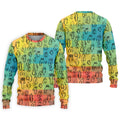 Funny Penis Doodle Color Block Golf Polo Shirt, Men's Golf Polo, Printed Golf Shirts