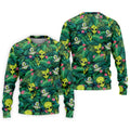 UFO and Alien Tropical Forest Hawaiian Golf Polo, Golf Tops For Men, Golfing Apparel