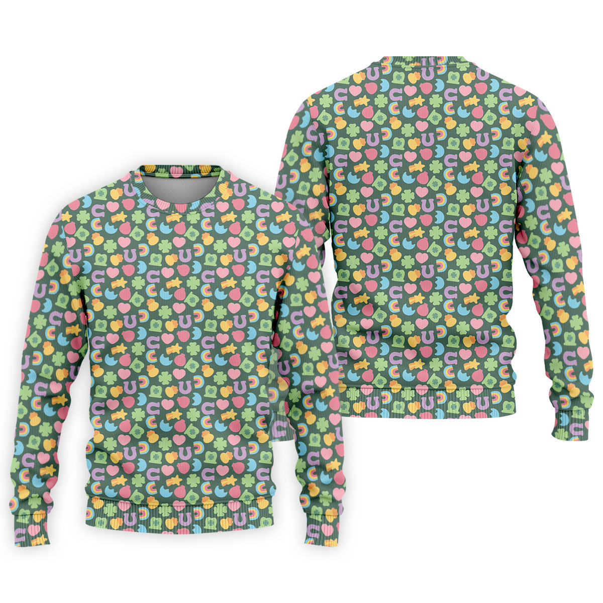 St Patrick's Day Lucky Charms Green Golf Shirt, Cute Golf Outfit, Polo Shirts For Men, Golf Shirts For Men