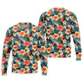 Large Hibiscus Flowers Tropical Vibe Golf Tops For Men, Hawaiian Golf Shirts, Polo Shirts For Men