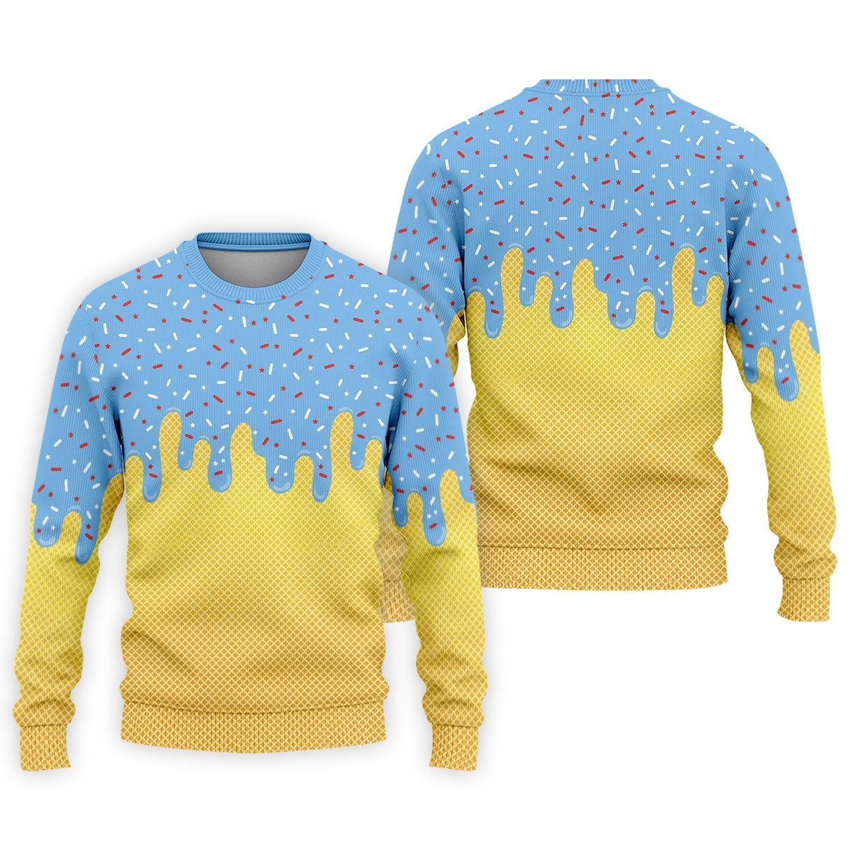 Ice Cream Pattern Hawaiian Golf Shirt, Summer Vibe Men's Golf Shirt, Polo Shirts For Men