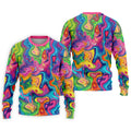 Liquid Marble Colorful Print Golf Tops For Men, Polo Shirts For Men, Golf Shirts For Men