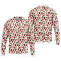 Cute Christmas Dessert Pattern Golf Tops For Men, Cartoon Character Polo Shirts For Men, Christmas Golf Shirt