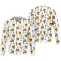 Funny Beer Mug Golfer Pattern Golf Polo Shirt, Mens Golf Polo, Golf Apparel For Men