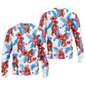 Bigfoot Flamingo Float Tropical Hawaiian Golf Shirt, Hawaiian Golf Shirt, Mens Golf Shirts