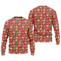 Tropical Santa Summer Christmas Pattern Polo Shirt, Mens Golf Polo, Christmas Shirt