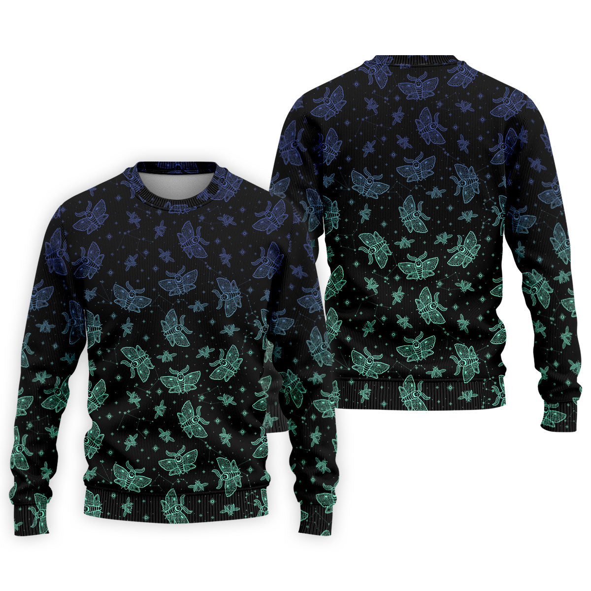 Celestial Moth Hawaiian Golf Shirt, Retro Golf Shirt, Halloween Golf Shirt, Polo Shirts For Men