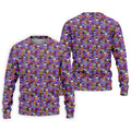 Cute Halloween Icon Pattern Golf Polo Shirt, Mens Golf Shirts, Hawaiian Golf Shirt