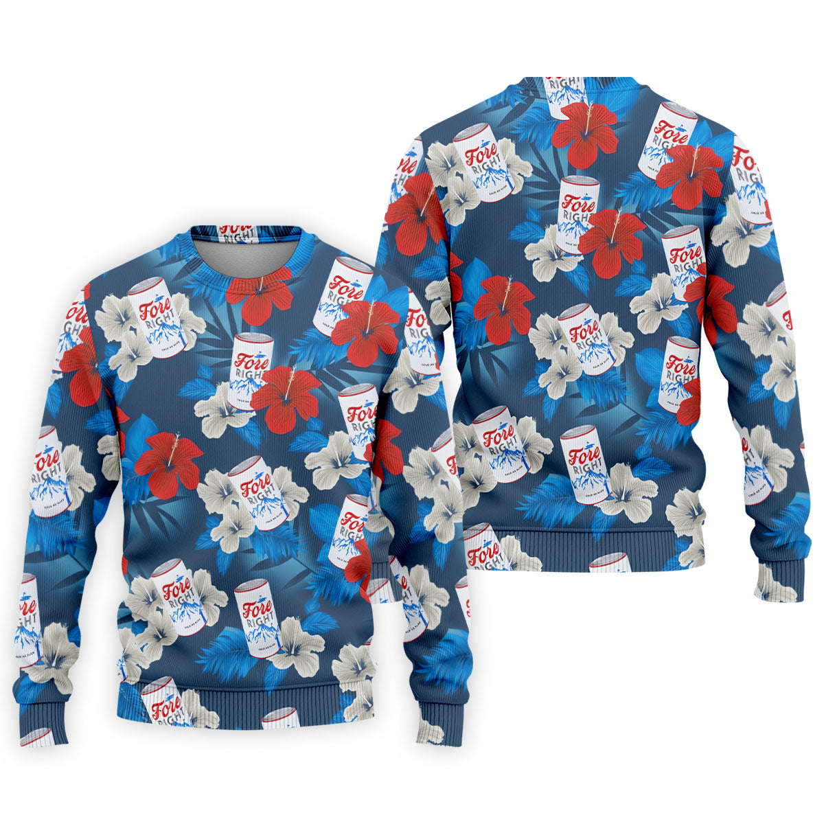 Fore Right Cold As Slice Golf And Beer Tropical Floral Golf Tops For Men, Golf Shirts For Men