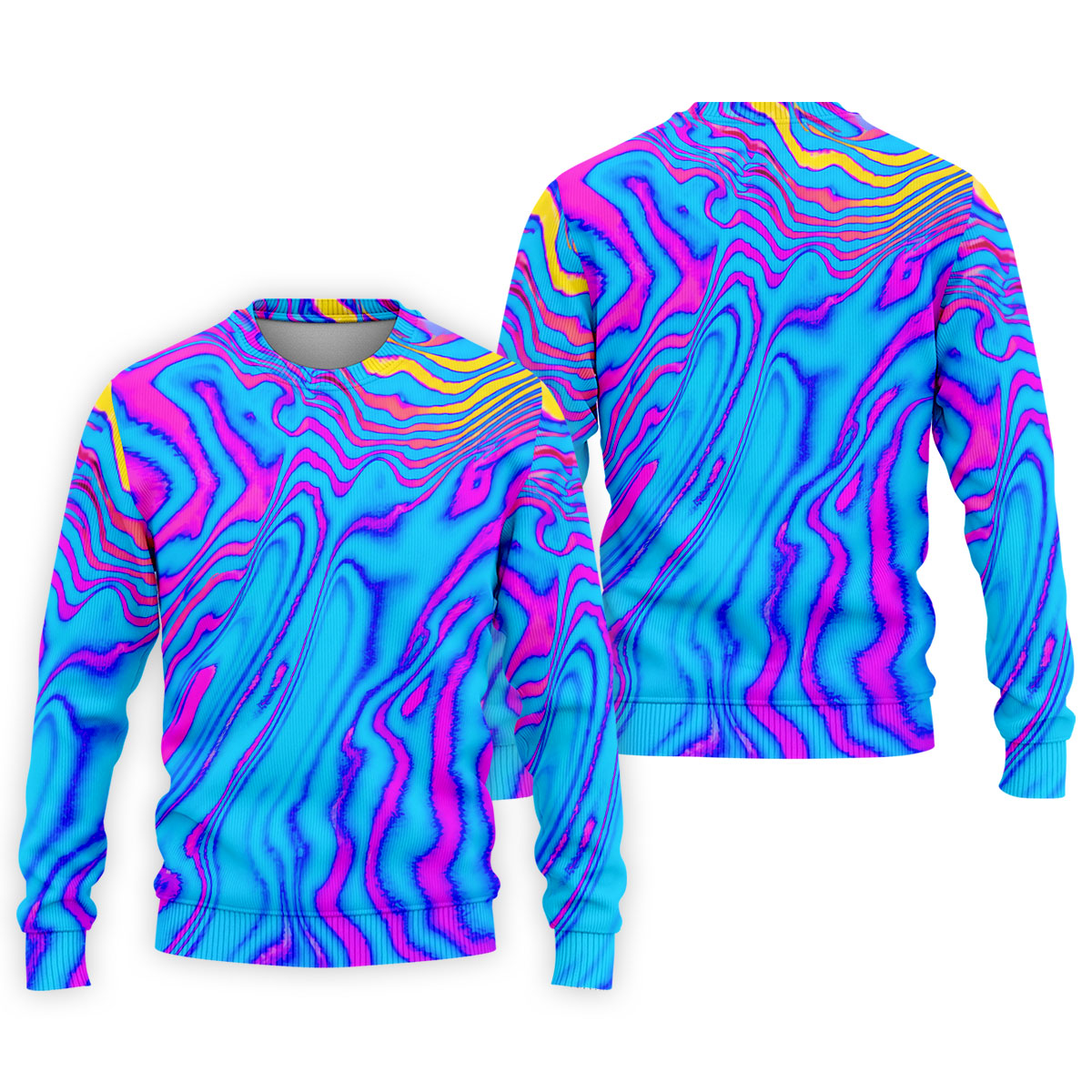 Neon Psychedelic Zebra Pattern Vintage Hawaiian Golf Shirt, Men's Golf Shirt, Polo Shirts For Men