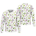 Pink Flamingo Golf Cart Cactus Hawaiian Golf Shirt, Mens Golf Polo, Golf Apparel For Men