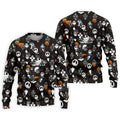Halloween Pumpkin Skeleton Pattern Golf Polo Shirt, Hawaiian Golf Shirt, Mens Golf Apparel