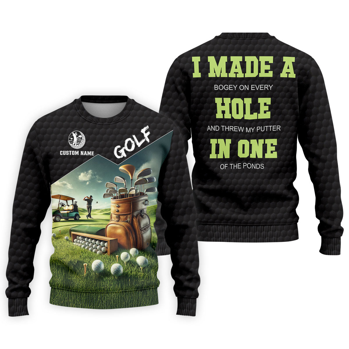 I Made A Bogey On Every Hole Golf  Polo Shirt, Funny Mens Golf Polo, Golf Apparel For Men