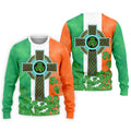 Celtic Cross Knotwork St Patrick's Day Shamrock Golf Shirt, Men's Golf Polo Shirts, Golf Shirts For Men