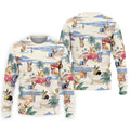 Cute Corgi Beach Vacation Golf Polo Shirt, Golf Polo Shirts For Men, Mens Golf Apparel