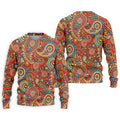 Paisley Design Golf Tops For Men, Boho Pattern Golf Shirts For Men, Polo Shirts For Men