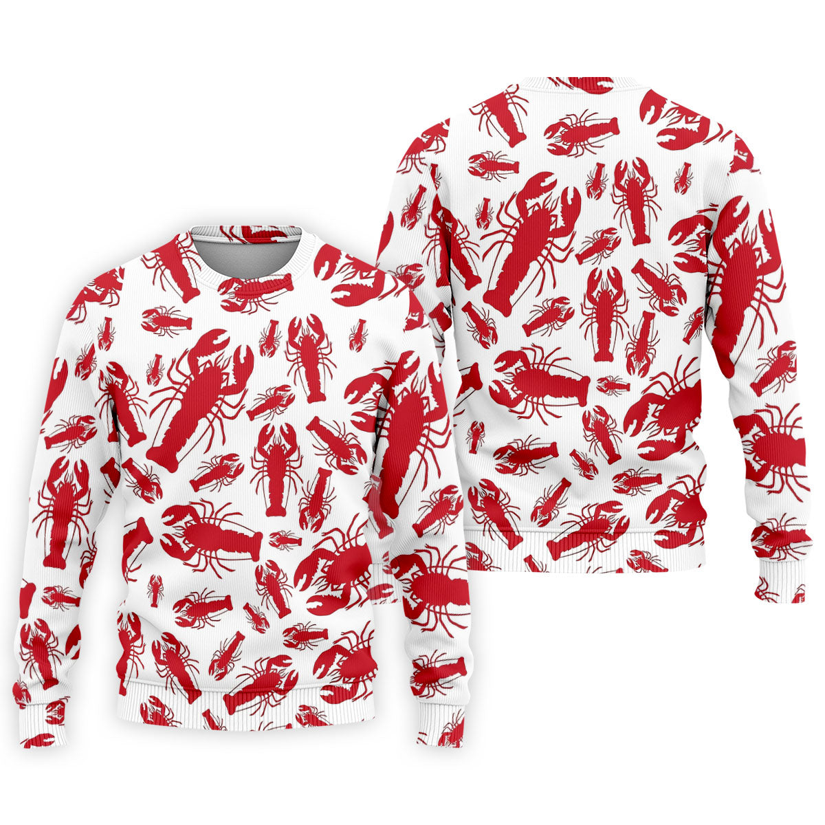 Lobster Pattern Vintage Hawaiian Golf Shirt, Men's Golf Shirt, Polo Shirts For Men
