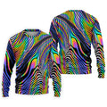 Rainbow Neon LGBT Support Zebra Pattern Golf Tops For Men, Pride Month Golf Shirts For Men