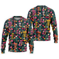 Dark Tropical Disc Golf Basket Polo Shirt, Printed Golf Shirts, Golf Apparel For Men