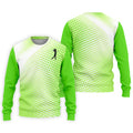 Green White Gradient Polka Dot Golf Shirt, Polo Shirts For Men, Golf Shirts For Men
