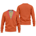 Orange Blue Tuxedo Men's Funny Golf Shirts, Father's Day Golf Shirt, Golf Gift For Dad