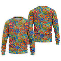 Colorful Floral Paisley Pattern Polo Shirt, Hawaiian Golf Shirt, Mens Golf Apparel