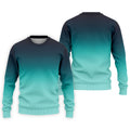 Turquoise Gradient Hawaiian Golf Shirt, Golf Tops For Men, Polo Shirts For Men