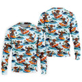 Funny Dachshund Surfing Beach Hawaiian Golf Shirt, Summer Vibe Golf Shirts For Men