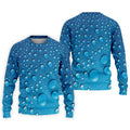 Rain Drops Blue Golf Shirt, Golf Tops For Men, Golf Shirts For Men, Polo Shirts For Men