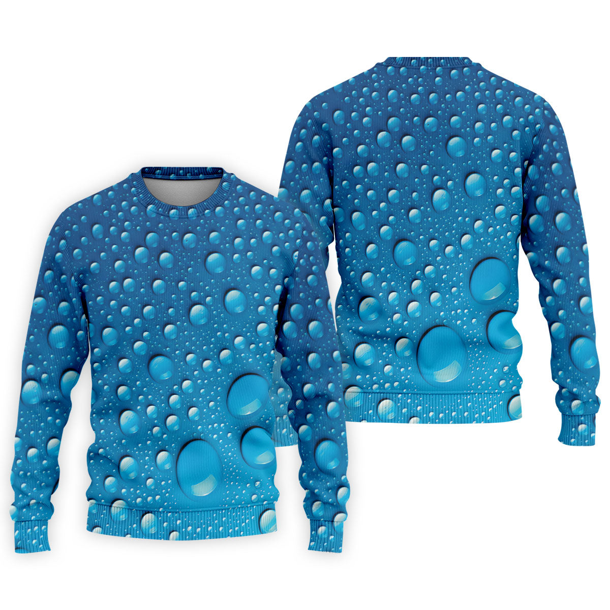 Rain Drops Blue Golf Shirt, Golf Tops For Men, Golf Shirts For Men, Polo Shirts For Men