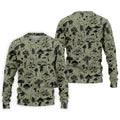 Vintage Mushroom Sketch Pattern Hawaiian Golf Shirt, Printed Golf Shirts, Golf Apparel For Men