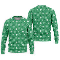 Leprechaun Hat Shamrock Beer Seamless Pattern St. Patrick’s Day Golf Shirt, Polo Shirts For Men, Golf Shirts For Men