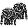 Dead Tired Coffee Breakfast Pattern Golf Shirt, Men's Golf Shirt, Golf Polo Shirts For Men