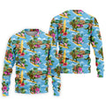 Hawaiian T Rex Surfboard Beach Hawaiian Golf Shirt, Mens Golf Polo, Printed Golf Shirts