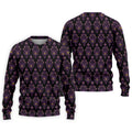 Purple Haunted Demon Faces Halloween Polo Shirt, Printed Golf Shirts, Golf Apparel For Men