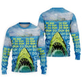 Funny Shark Da Dum Ocean Attack Golf Polo Shirt, Golf Shirts For Men, Printed Golf Shirts