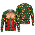 Festive Christmas Corset Bow Golf Polo Shirt, Christmas Golf Shirt, Mens Golf Apparel