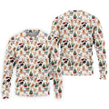 Christmas Sweets Pattern Golf Tops For Men, Cartoon Print Polo Shirts For Men, Christmas Golf Shirt, Golfing Apparel