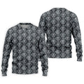 Skull Damask Charcoal Grey Gothic Floral Golf Tops For Men, Polo Shirts For Men, Golf Shirts For Men