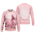 Breast Cancer Awareness Pink Witch Moon Mens Golf Polo, Polo Shirts For Men