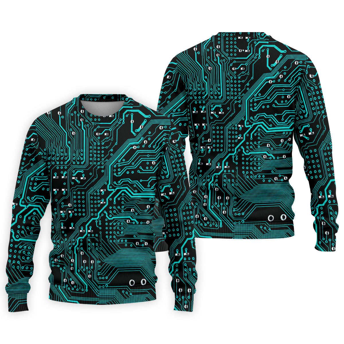 Circuit Board Pattern Hawaiian Golf Shirt, Men's Golf Shirt, Polo Shirts For Men
